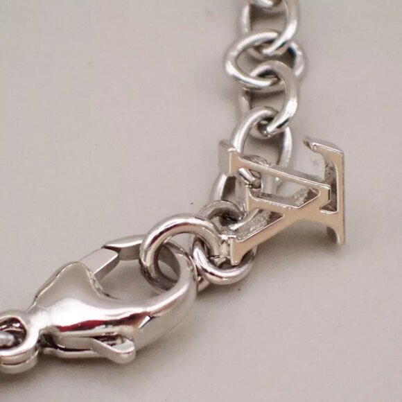 LOUIS VUITTON Chain Bracelet Imitation Pearl Silver Accessory M0996A 75RK008 - Picture 7 of 7